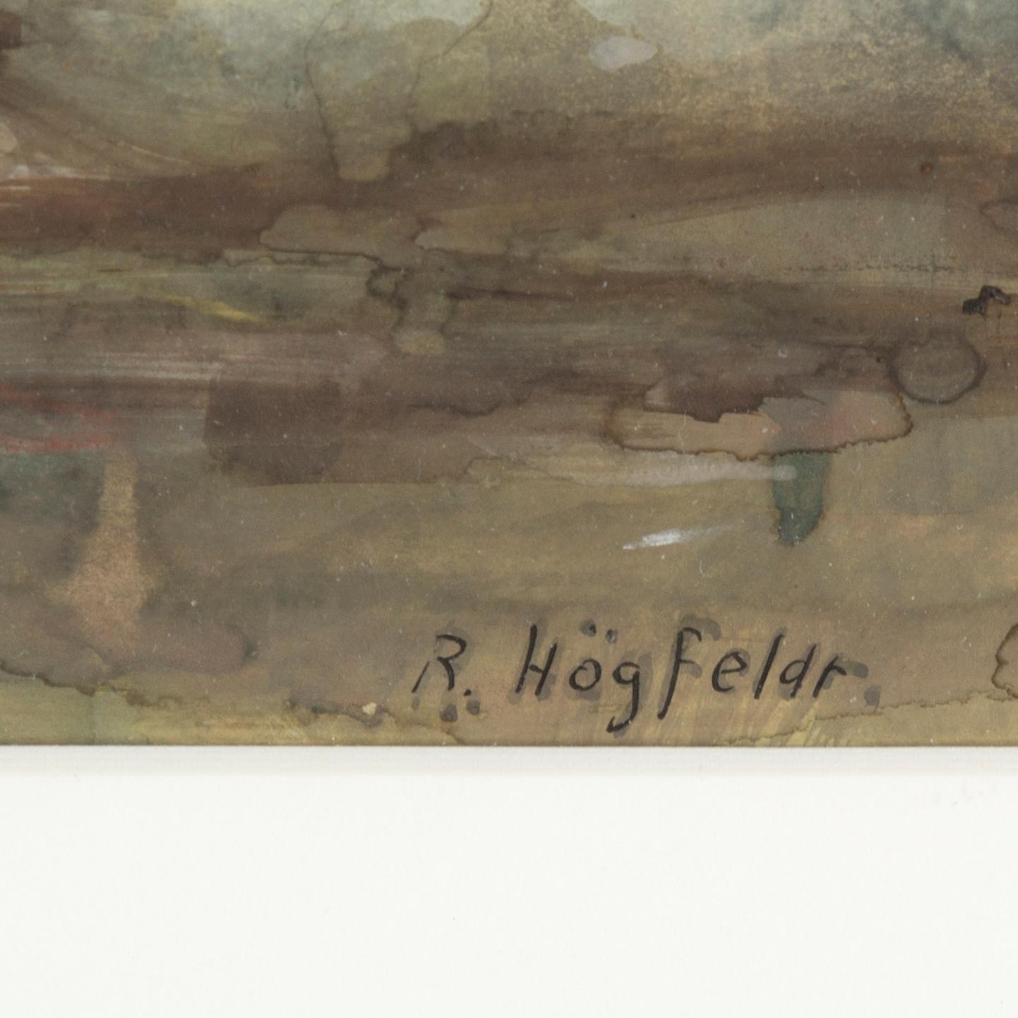 ROBERT HÖGFELDT, Akvarell, signerad.