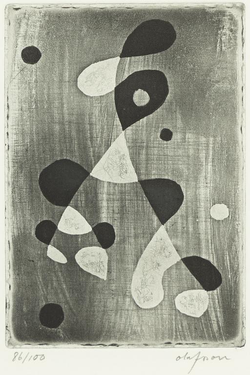 Pierre Olofsson, etchings, 5 pcs, signed and numbered.