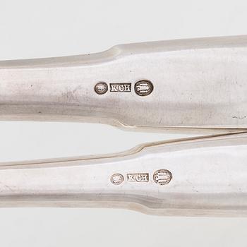 A 124-piece set of Danish silver cutlery, maker's mark of K. C. Hermann, Copenhagen,  1914-36, main part marked in 1914.