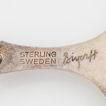 Birger Haglund, ett par örhängen, sterlingsilver.