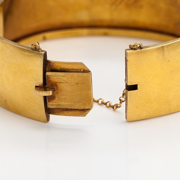 An 18K gold bracelet. Gustaf Dahlgren, Malmoe, 1872.