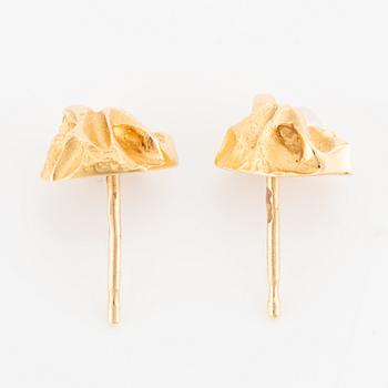 Björn Weckström, Lapponia, earrings, "Saana", 18K gold with pearls.