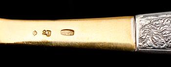 SALLADSBESTICK, 2 del, silver, Ryssland, 1900-talets första hälft.