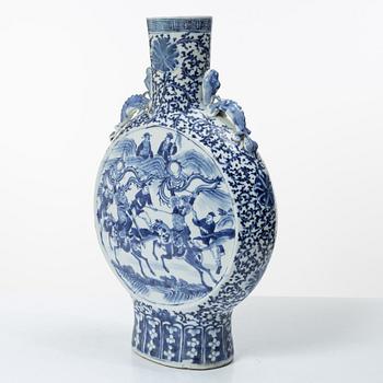 Pilgrimsflaska, porslin, Kina, Qingdynastin, 1800-tal.