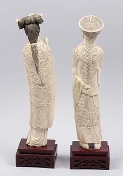 SKULPTUR, ben, 2 st, Kina.