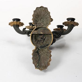 Väggappliquer, ett par, Napoleon III, omkring 1800-talets mitt.