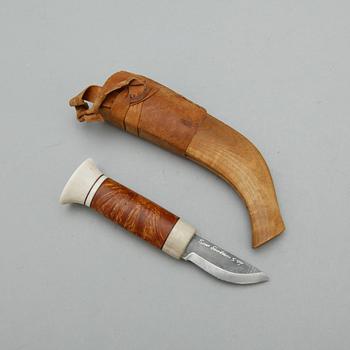 SAMEKNIV, renhorn samt björk, Sune Enocksson signerad.