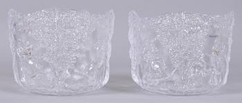 SKÅLAR, 2 st, glas, "Sverigeskålen", Kosta Boda.