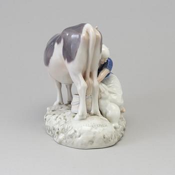 An Axel Locher porcelain figure group, for Bing & Gröndahl, Denmark, 1980s.