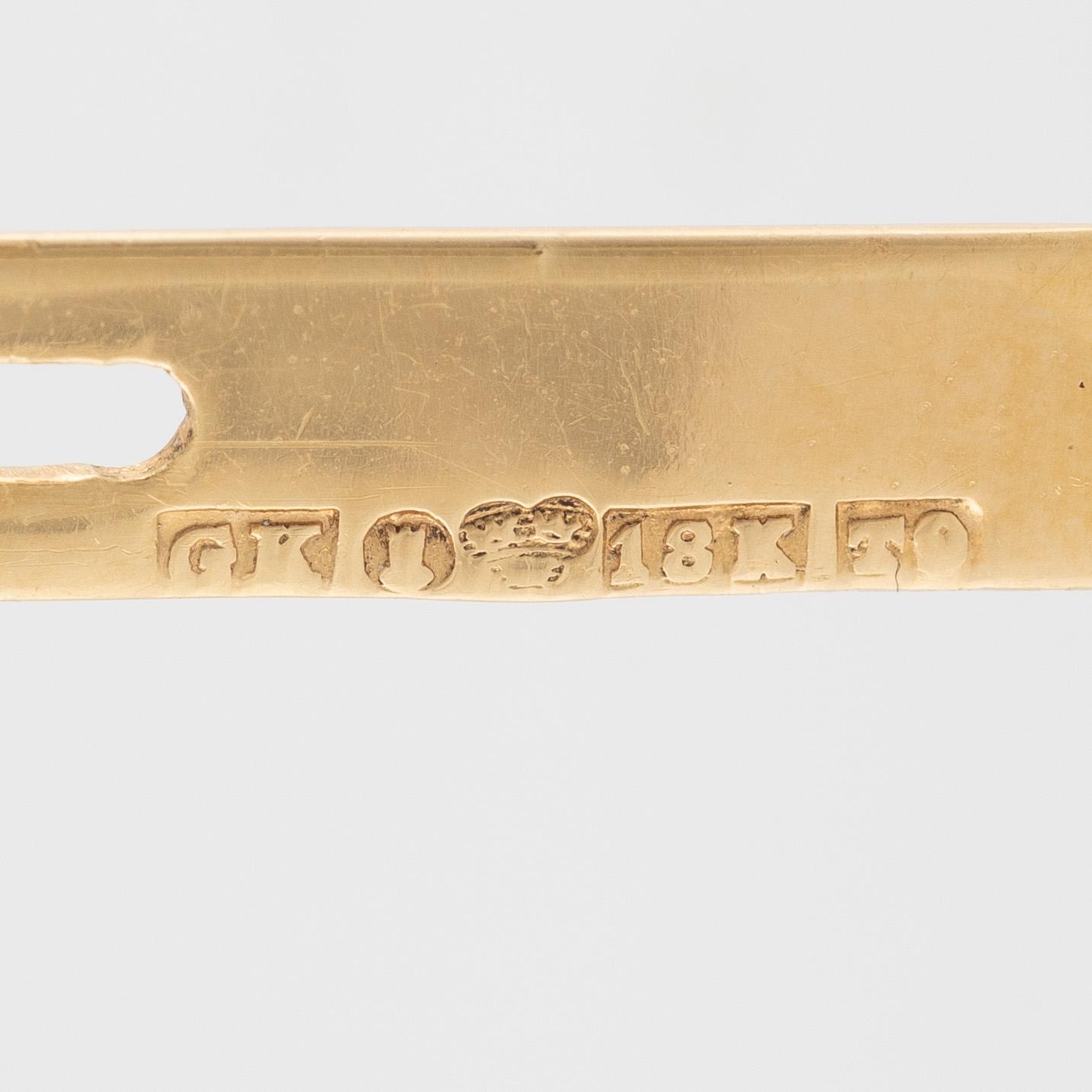 Pendant, 18K gold with rock crystal, chain Balestra 18K gold.