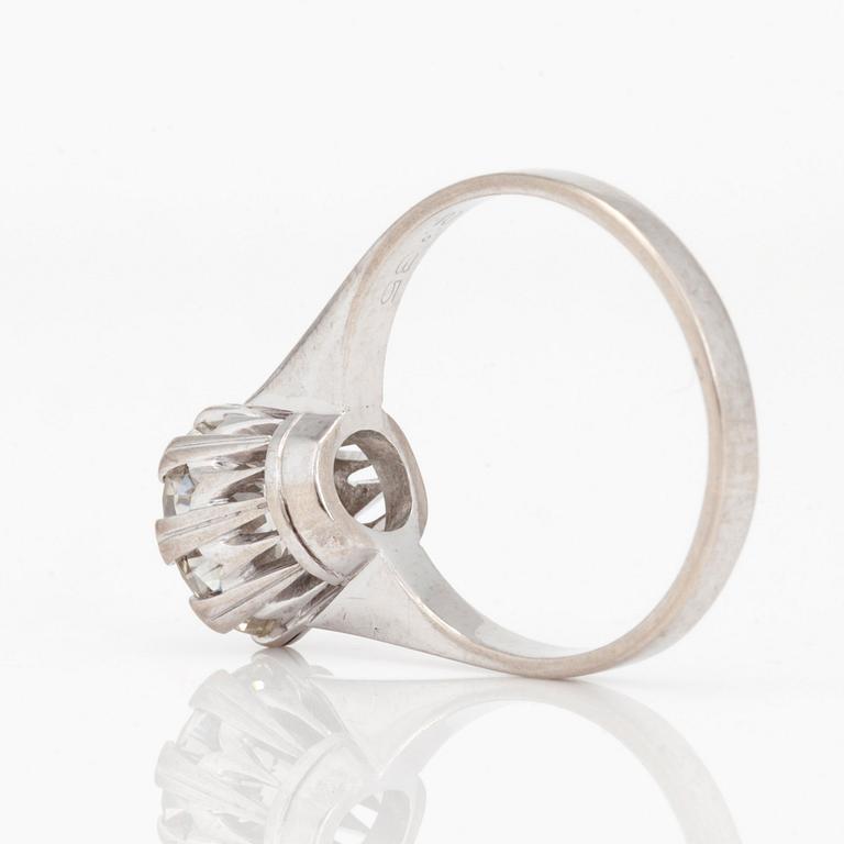 RING, med briljantslipad diamant 2.35 ct, Lennart Magnusson, Göteborg, 1976.