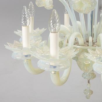 Chandelier and sconces, a pair, Italy, second half of the 20th century.