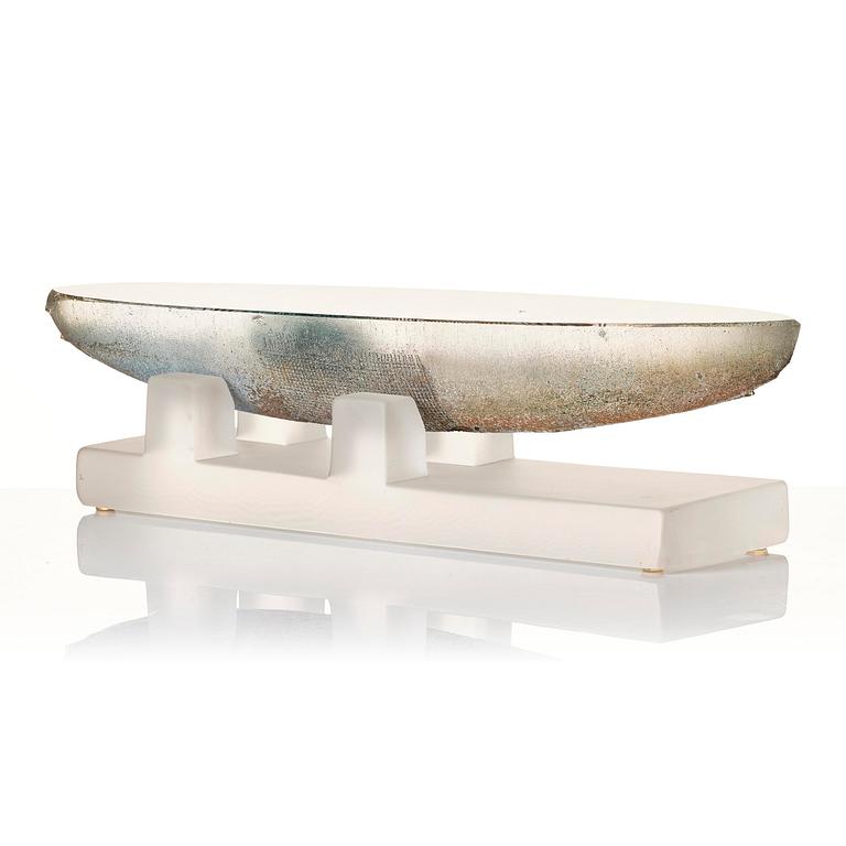 Bertil Vallien, a unique sand cast glass sculpture, Kosta Boda, Sweden.