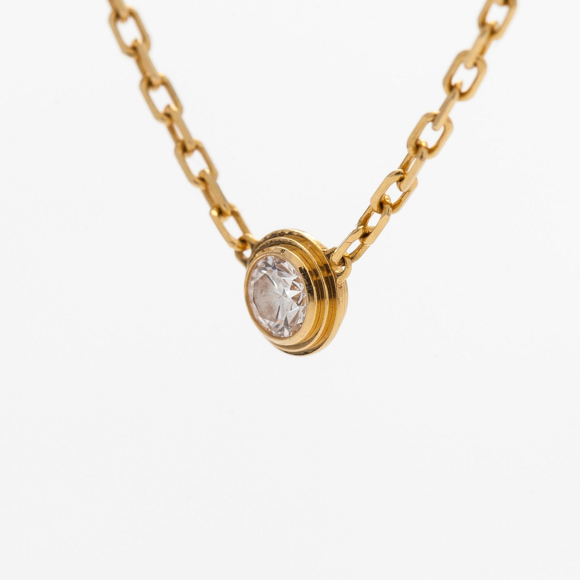 Cartier, kaulakoru, "d'Amour", 18K kultaa ja briljanttihiottu timantti, noin 0.05 ct.