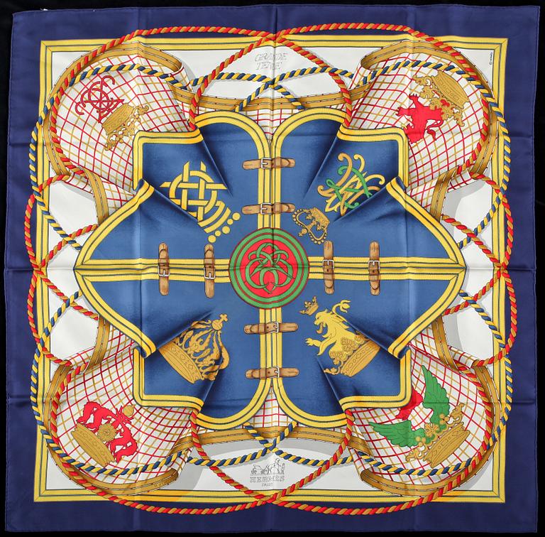 SCARF, siden, "Grand tenue", Henri d'Origny, Hermès, Paris, 1900-talets fjärde kvartal.