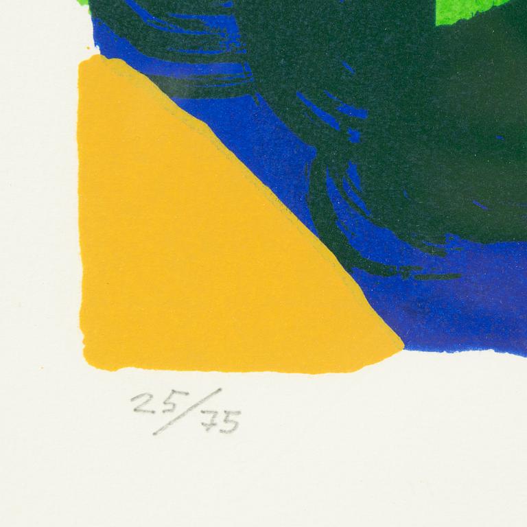 Lennart Rodhe, färgserigrafi, 1976, signerad 25/75.