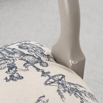 Dining table, 2 armchairs, 6 chairs, Rococo style, 20th century.