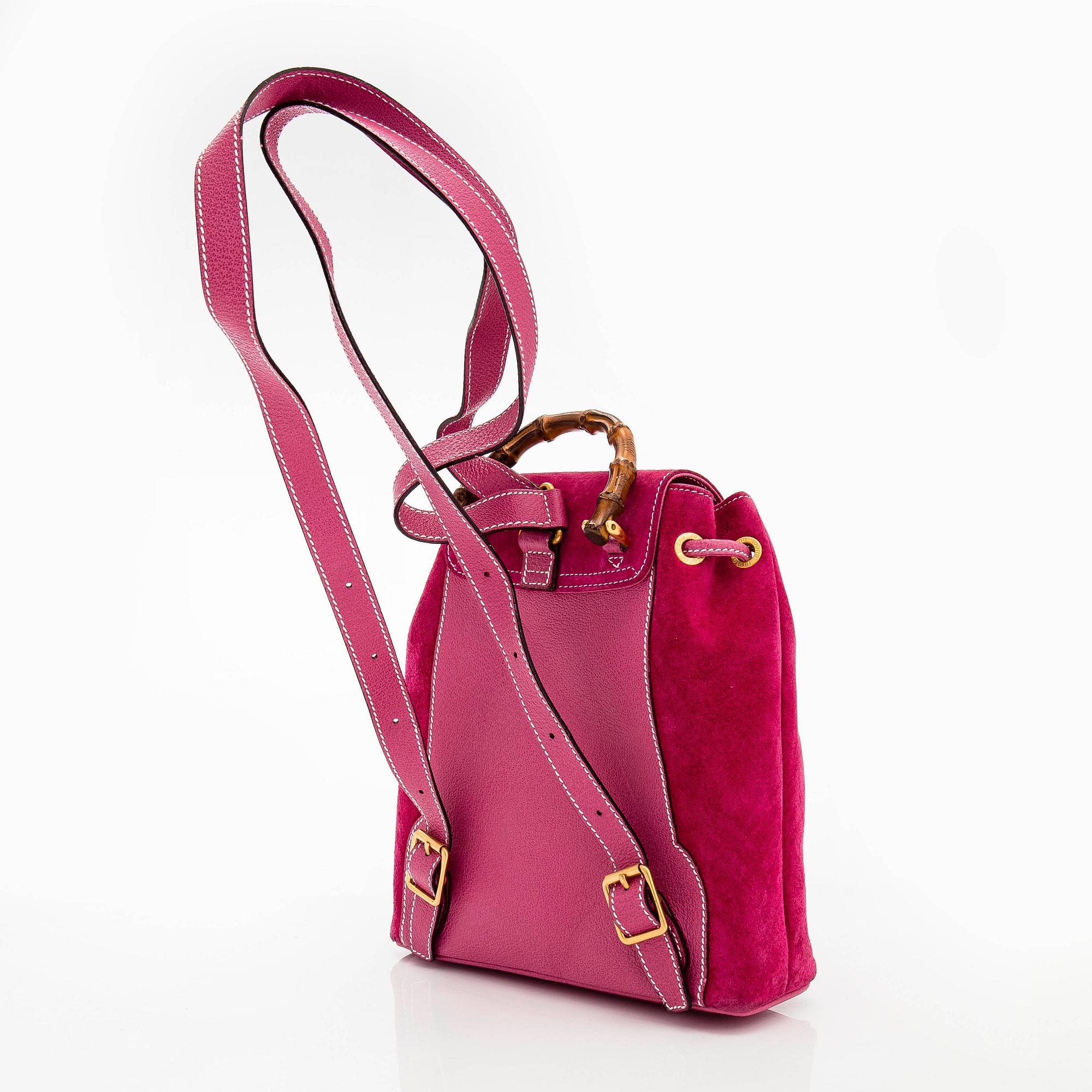 Gucci, a 'Bamboo' backpack.