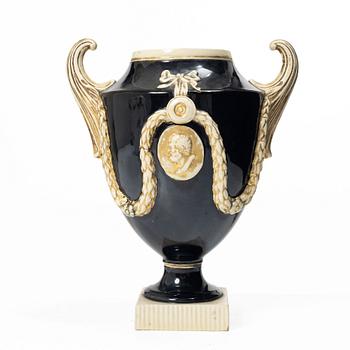 A faience vase, probably Marieberg, late 18th Century.