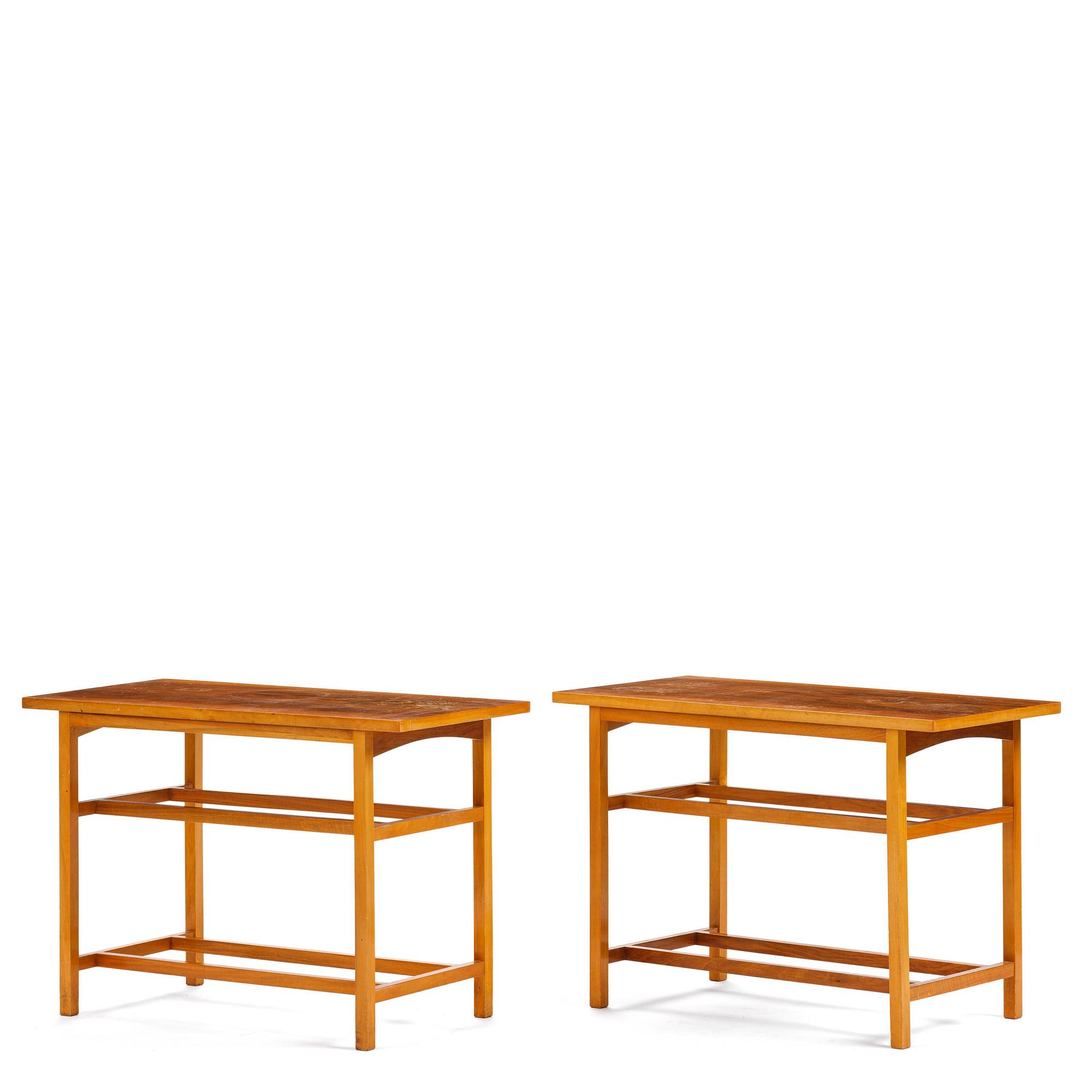A pair of side tables, second half of the 20th century.