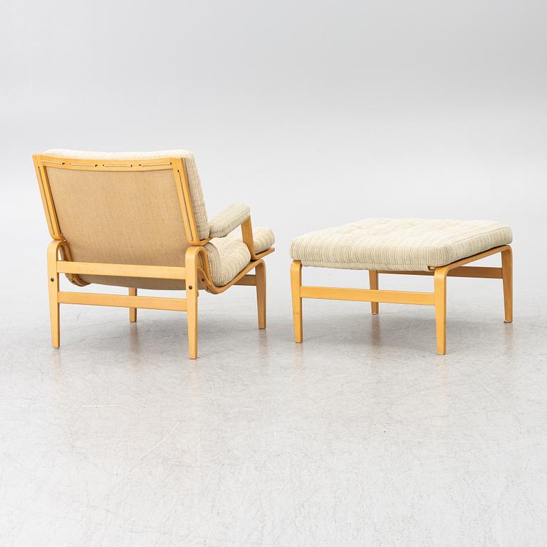 Bruno Mathsson, Armchair with footstool, “Ingrid”, Dux.