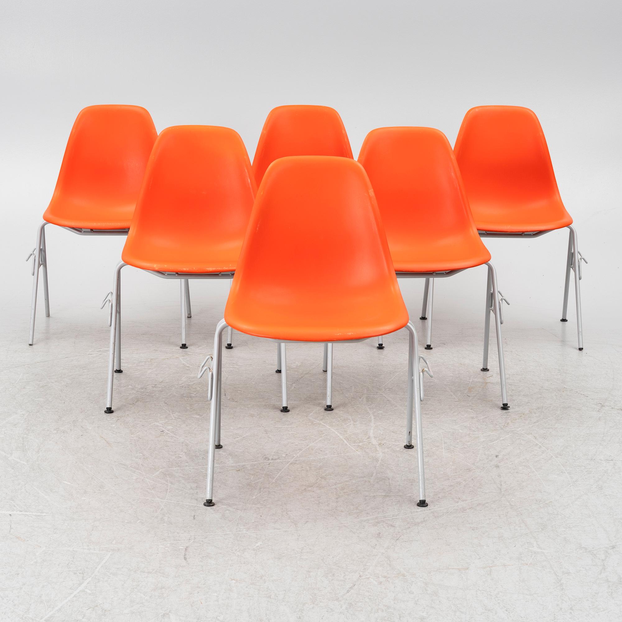 Charles & Ray Eames, six 'DSS' chairs, Vitra.