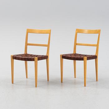 Bruno Mathsson, stolar, 6 st, "Mimat", Mathsson International, Värnamo, 1965.