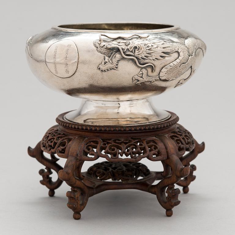 ZEE SUNG, SKÅL, silver, Shanghai, Kina 1900-talets början.