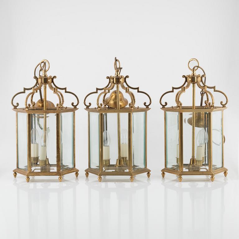 A set of three ceiling lights, second half of the 20th Century.