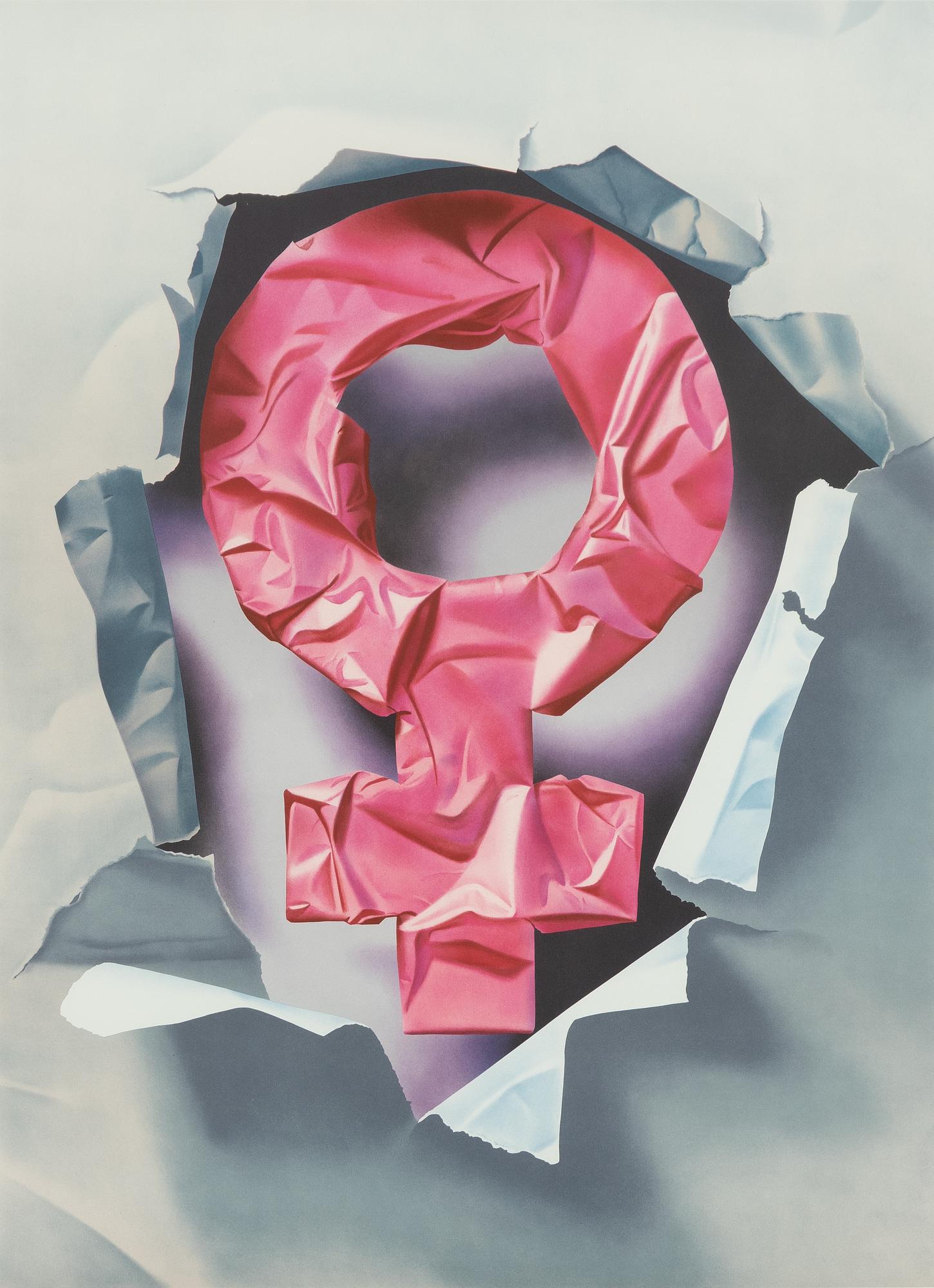 Yrjö Edelmann, "Female power wrapped in pink".