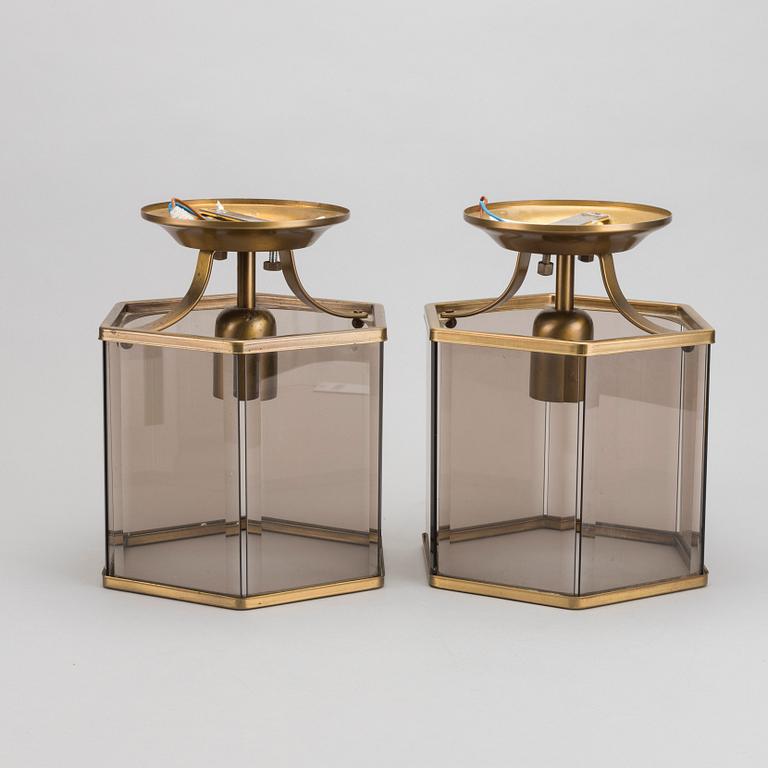 A pair of Holtkötter ceiling lamps alter part of the 20th century.