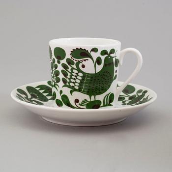 An 11 pcs 'Turtur' porcelain coffee service by Stig Lindberg for Gustavsberg.