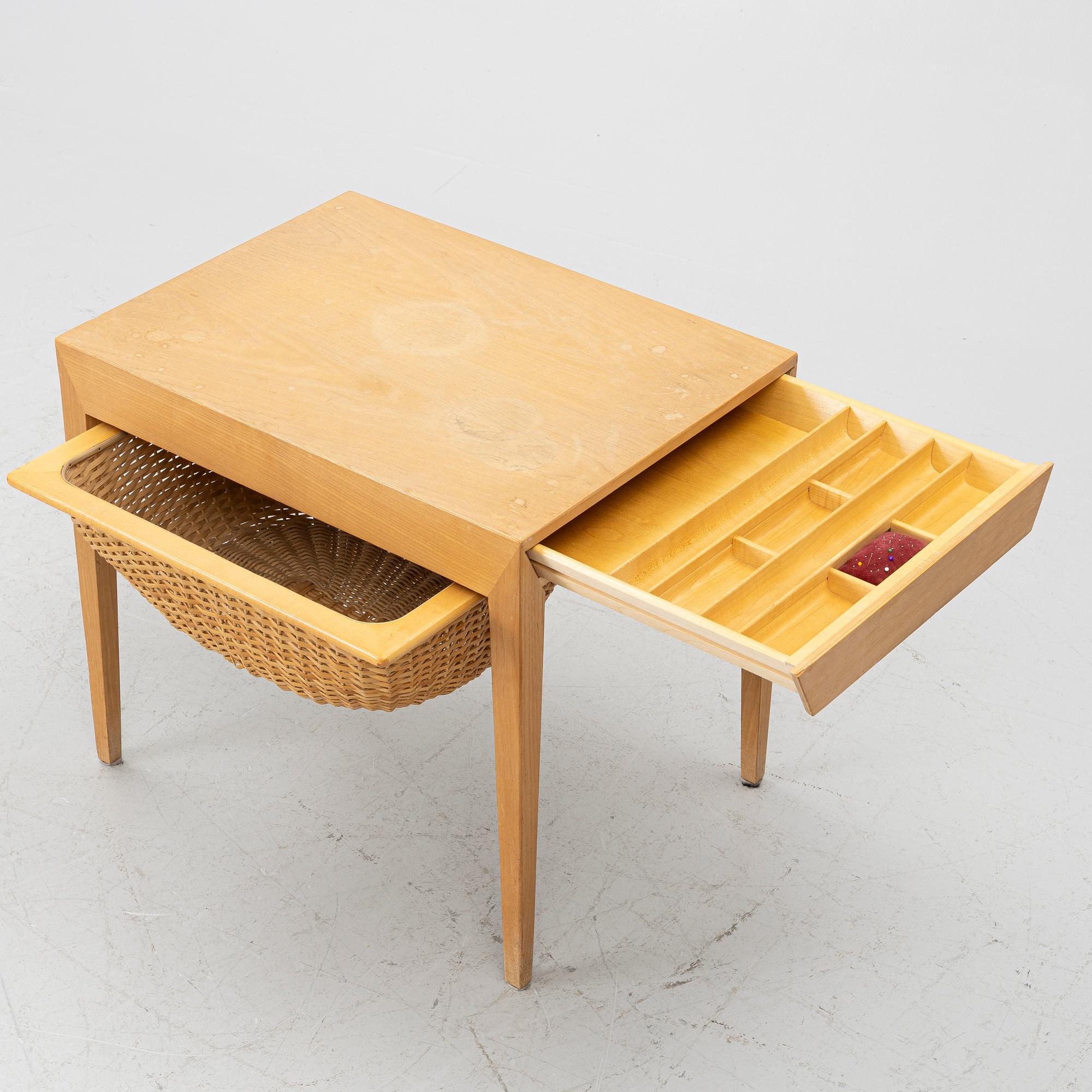 Severin Hansen, sewing table, Haslev Møbelsnedkeri, Denmark, 1950s.