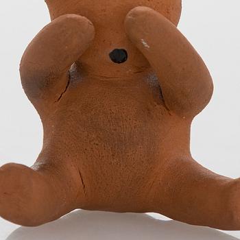 Marita Lybeck, Two red clay figurines, signed ML.