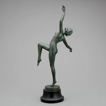 OKÄND KONSTNÄR, skulptur, art deco, brons, märkt J M Michel 1920/30-tal.