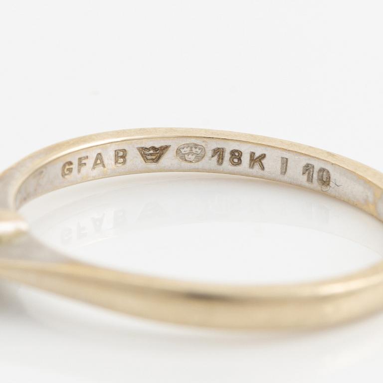 Ringar 3 st,  18K vitguld med briljantslipade diamanter.