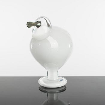 OIVA TOIKKA, figure, glass, signed, Nuutajärvi, Notsjö, Finland.