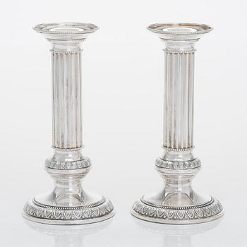 A pair of silver candlesticks, Kultateollisuus, Turku 1996.