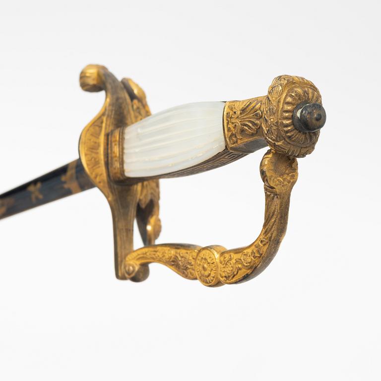 A smallsword, first half of the 19th Century, with scabbard.