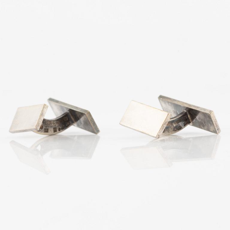 Wiwen Nilsson, a pair of cufflinks, sterling silver, Lund 1957.