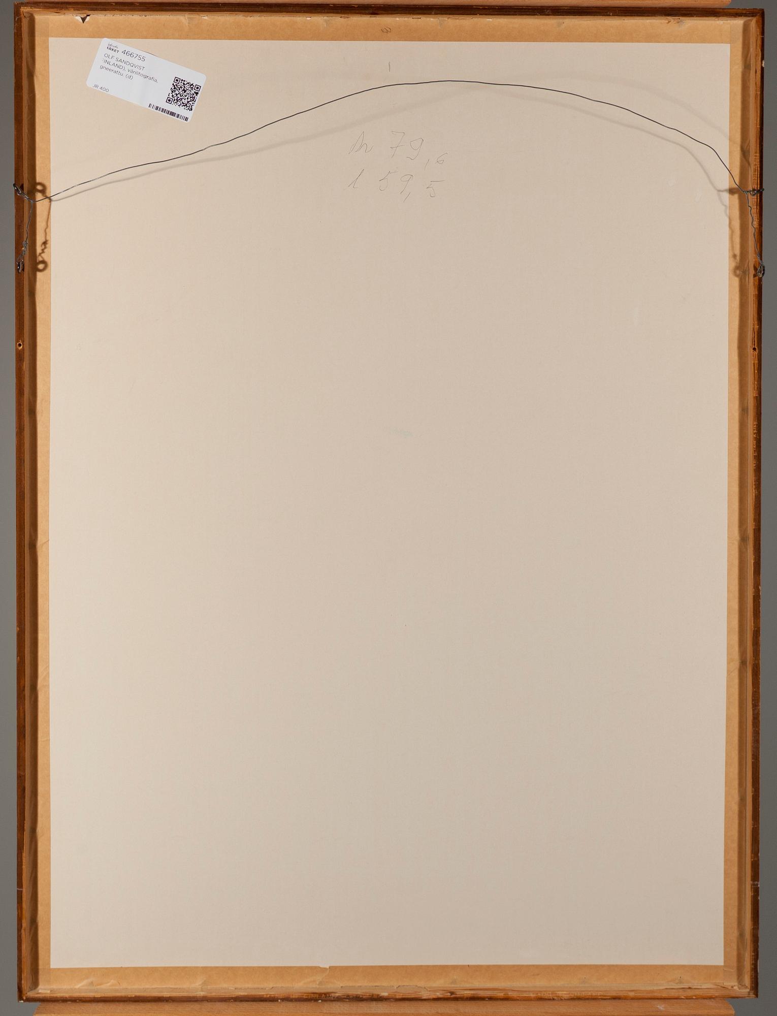 ROLF SANDQVIST, färglitografi, signerad och daterad -52, numrerad 5 /40.