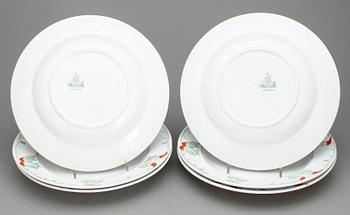 GRÖTTALLRIKAR, 6st, Göteborg, kring sekelskiftet 1900.