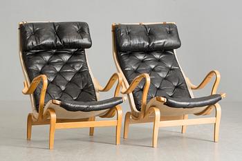 FÅTÖLJER, ett par, "Pernilla" Bruno Mathsson för DUX.