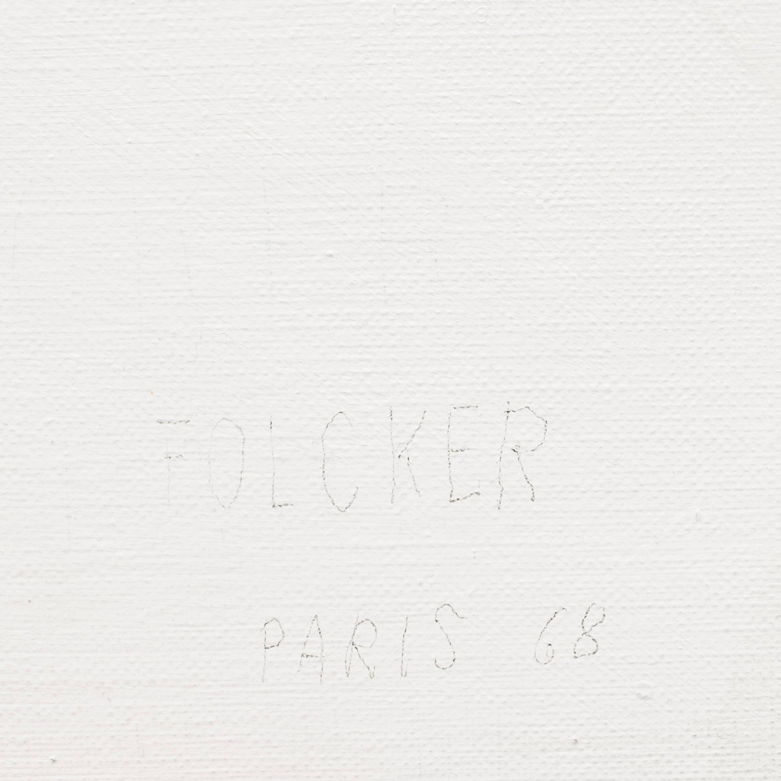 GÖRAN FOLCKER, olja på duk, sign, dat Paris 68.