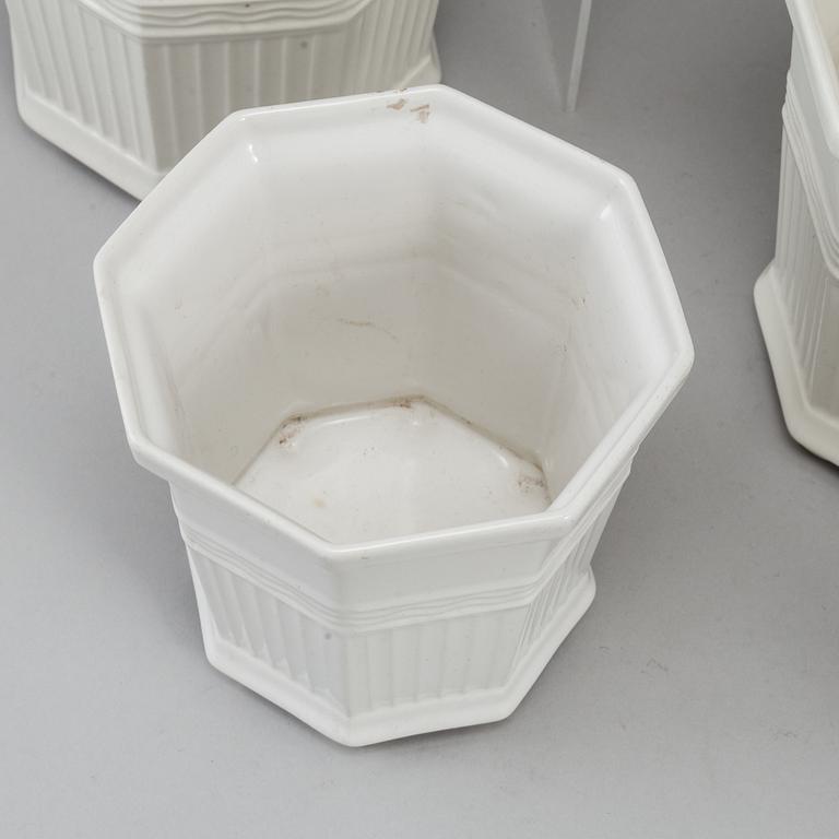 A group of 7 'Waldemarsudde' flower pots, Prins Eugen, Gustavsberg, designed 1915.