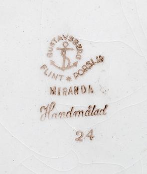 SERVIS, 34 delar, flintgods, "Miranda", Gustavsberg.