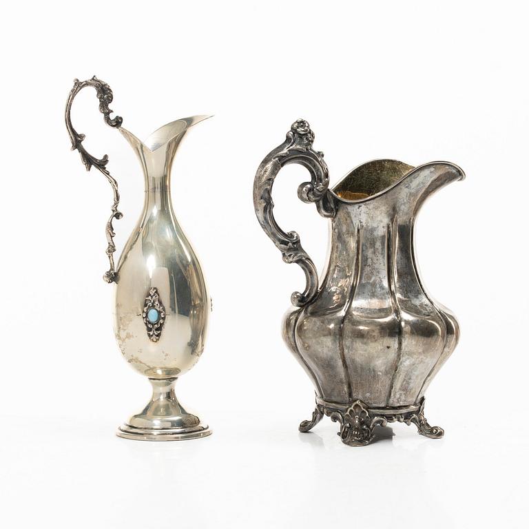 Kannor, 2 st, silver, 1800-1900-tal.