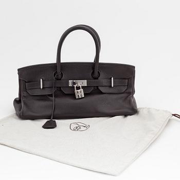 Hermès, a chocolate brown Clemence leather 'JPG Shoulder Birkin Bag', 2006.