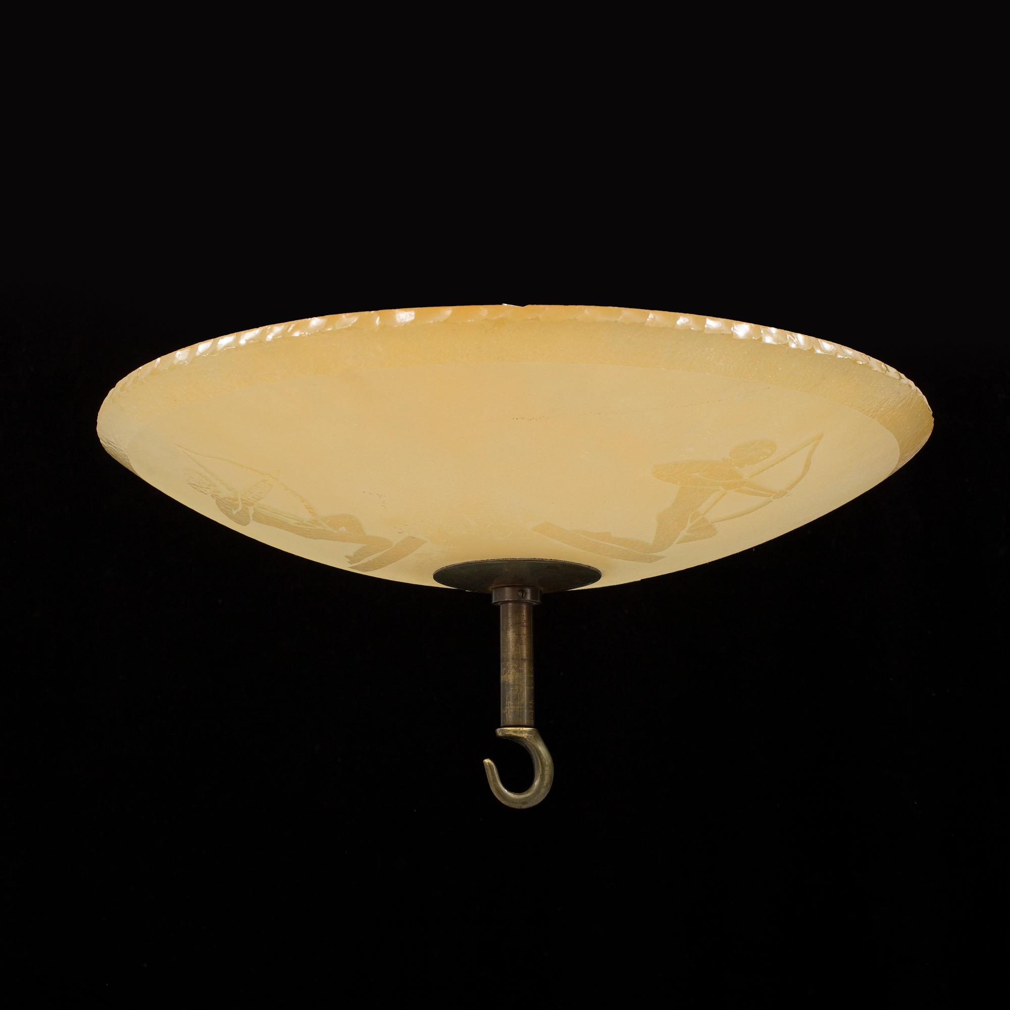 A 1920 / 30s Art Deco plafond for chandelier.