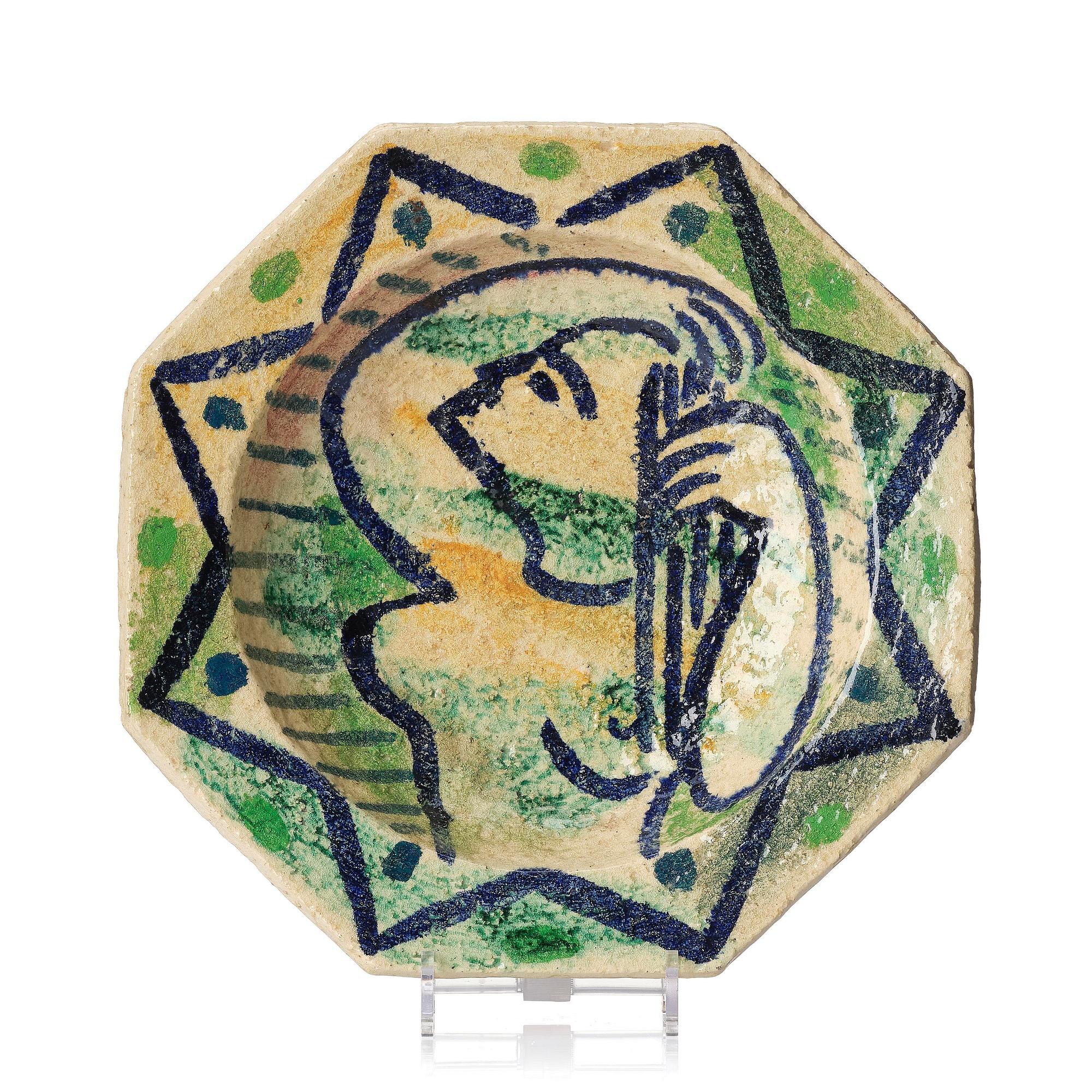 Isaac Grünewald, a chamotte stoneware bowl, Rörstrand, 1943.